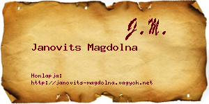 Janovits Magdolna névjegykártya